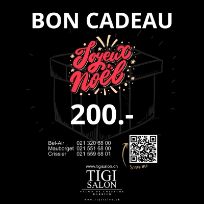 NOËL - BON CADEAU 200.- CHF