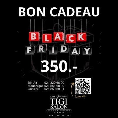 BLACK FRIDAY 2025 - BON CADEAU 350.- CHF POUR 280.- CHF